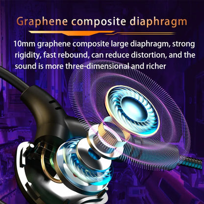 3.5mm/Type-C/USB  E-sports Gaming Headset 360° Surround Sound, HiFi Stereo Wired Headphone in-ear dual Mic, PUBG Gaming Earphone