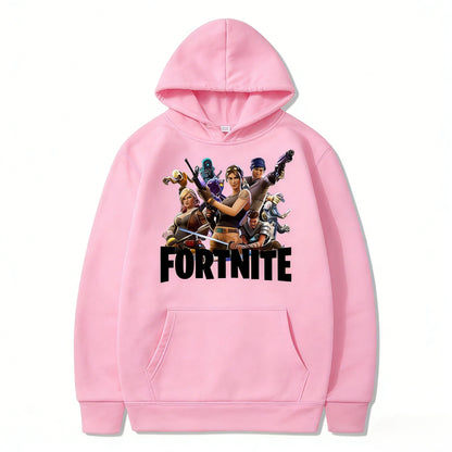 Sudaderas infantiles con estampado de Fortnite, estilo cartoon, cómodas y holgadas, con manga larga, para otoño e invierno