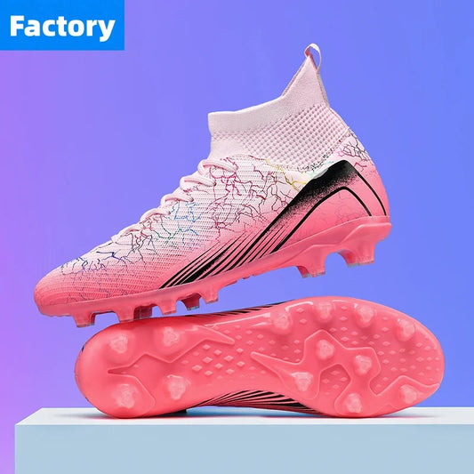 Men Professional Football Shoes Society Cleats Soccer Shoes Original Indoor Football Field Boots Grass Training TF/FG Sneaker