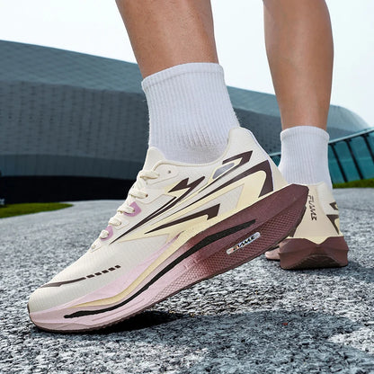 Unisex Sports Shoes Fashionable Lace Up Running Shock-absorbing Anti Slip Rebound Training Shoes 2026 New Outdoor Fitness Shoes