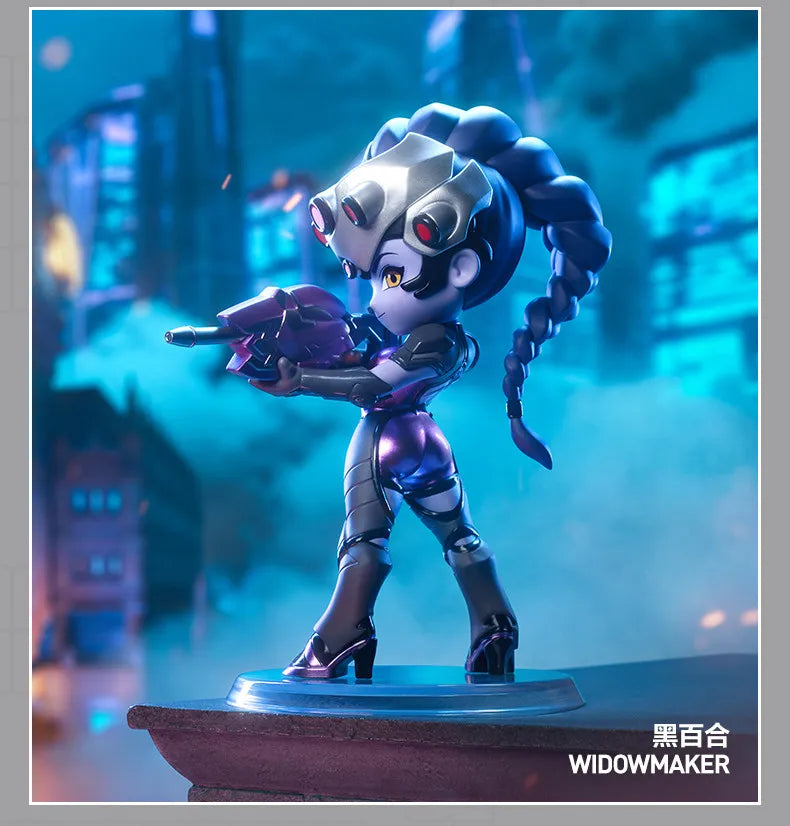 POP MART Overwatch Play of The Game Series originali akloji dėžutė, staigmenos paslaptinga dėžutė, mielos anime veiksmo figūrėlės, dekoracijos ir figūrėlės