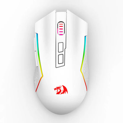 Redragon M693 langaton/langallinen BT & 2.4G Bluetooth -pelihiiri, 8000 DPI, 3 yhteystilaa, RGB-taustavalo PC:lle/Macille/kannettavalle