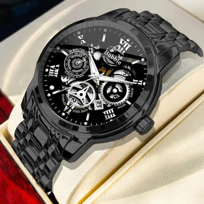 Reloj para hombre UTHAI: modelo de moda, de gama alta, con un estilo «lujo accesible» y versátil; reloj de cuarzo resistente al agua, dotado de una esfera calada con números romanos.