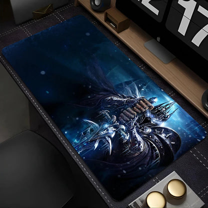 World of Warcraft Lich King Mouse Pad PC HD Anime Gaming Accessories Keyboard Mousepad Laptop XXL Game Cabinet Desk Mat Carpet