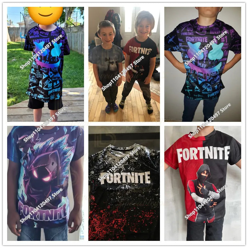 2-14Y Sweatshirt Fortnite Child Print Hoodie Sweatshirts Boys Girls Fashion Harajuku Jacket Kids Clothes Games Cosplay Costume