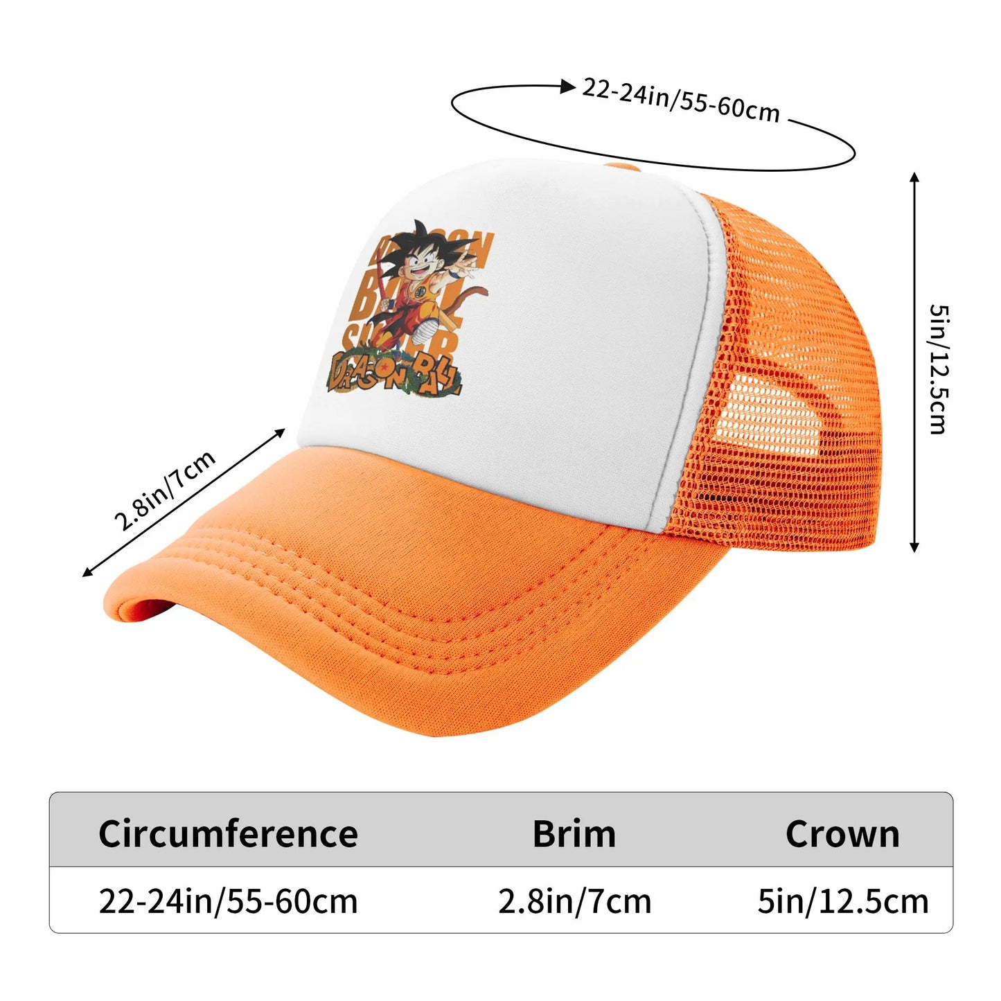 Dragon Ball Z Trucker Hat Super Saiyan Son Goku Hat Sun Hat Sun Caps Adjustable Snapback Caps Mesh Baseball Caps Wholesale New