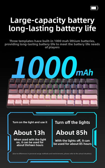 Keyboard Bluetooth Wireless Mechanical keyboards rgb Gamer teclado para tablet mecanico 60% ipad Backlit Mini usb key board
