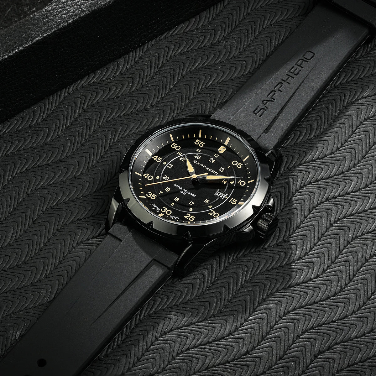 Reloj para hombre SAPPHERO: reloj de cuarzo de lujo, resistente al agua hasta 50 m, equipado con un mecanismo importado y una caja de acero inoxidable. Una idea de regalo ideal para hombre.