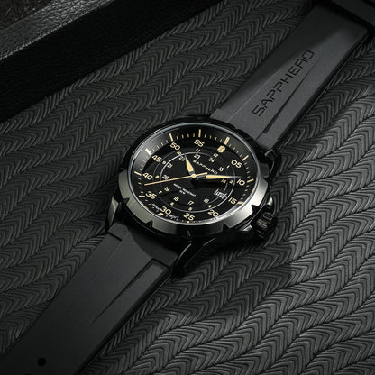 Reloj para hombre SAPPHERO: reloj de cuarzo de lujo, resistente al agua hasta 50 m, equipado con un mecanismo importado y una caja de acero inoxidable. Una idea de regalo ideal para hombre.
