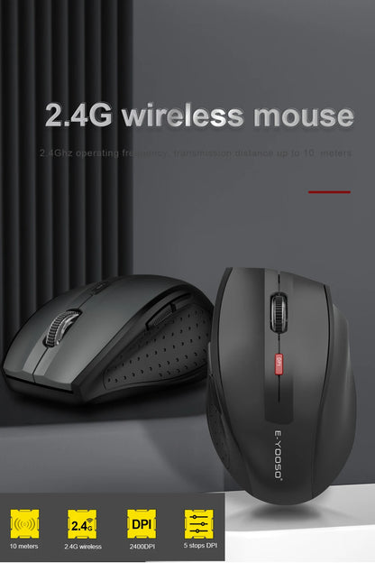 E-YOOSO E-1010 USB 2.4G Wireless Gaming office Mouse 2400 DPI optical Game Mice ergonomic for laptop PC computer
