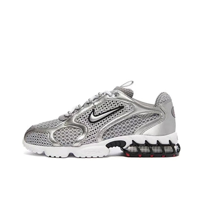 Nike Air Zoom Spiridon Cage 2 Unisex Low-Top Casual Shoes Sport Wear Resistant Grey Red Lifestyle Footwear CJ1288-600