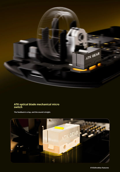 ATK X1 V2 Ultimate 2.0 Mouse Wireless Paw3950 Utrla 54g Lightweight 750ips 0.163ms Low Latency 650ips Gamer New Accessory Gifts