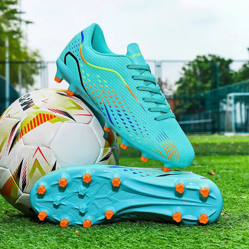 Nouvelles chaussures de football pour hommes, crampons unisexes, chaussures de football professionnelles, vente chaude, chaussures de futsal de haute qualité pour femmes, baskets ultralégères TF/FG