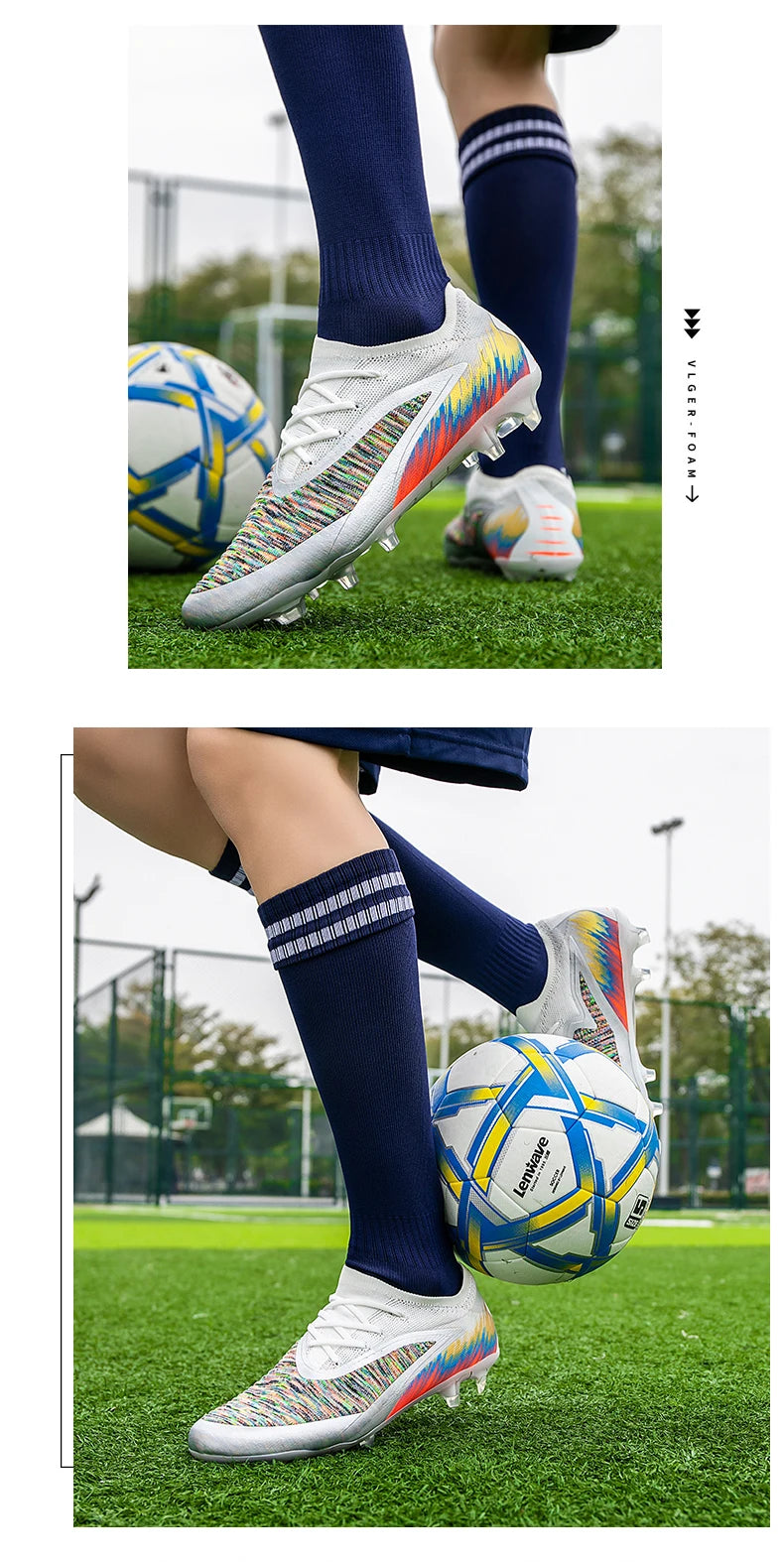 Botas de fútbol para hombre, nuevas, para partido y entrenamiento, calzado de fútbol antideslizante con tacos largos FG, ultraligeras, para exterior, zapatillas, dropshipping