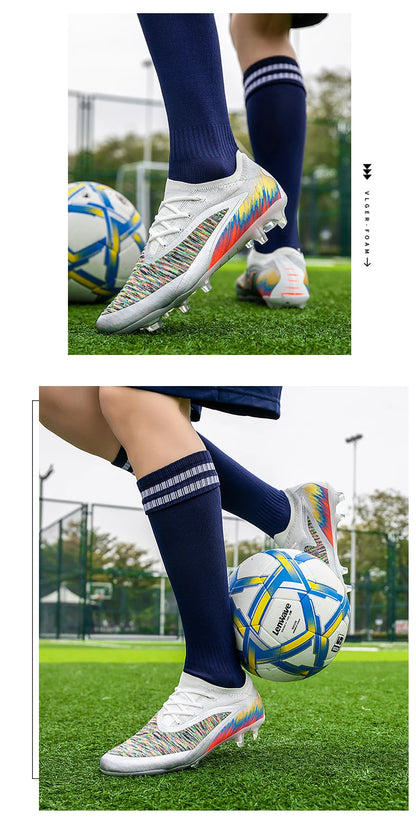 Botas de fútbol para hombre, nuevas, para partido y entrenamiento, calzado de fútbol antideslizante con tacos largos FG, ultraligeras, para exterior, zapatillas, dropshipping