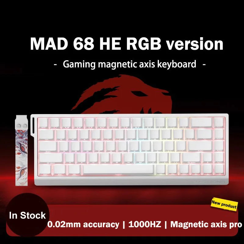 Madlions MAD 60/68 PRO Magnetic Switch Gaming Keyboard E-sport Custom Mechanical Aluminum Keyboard Ergonomics Accessories