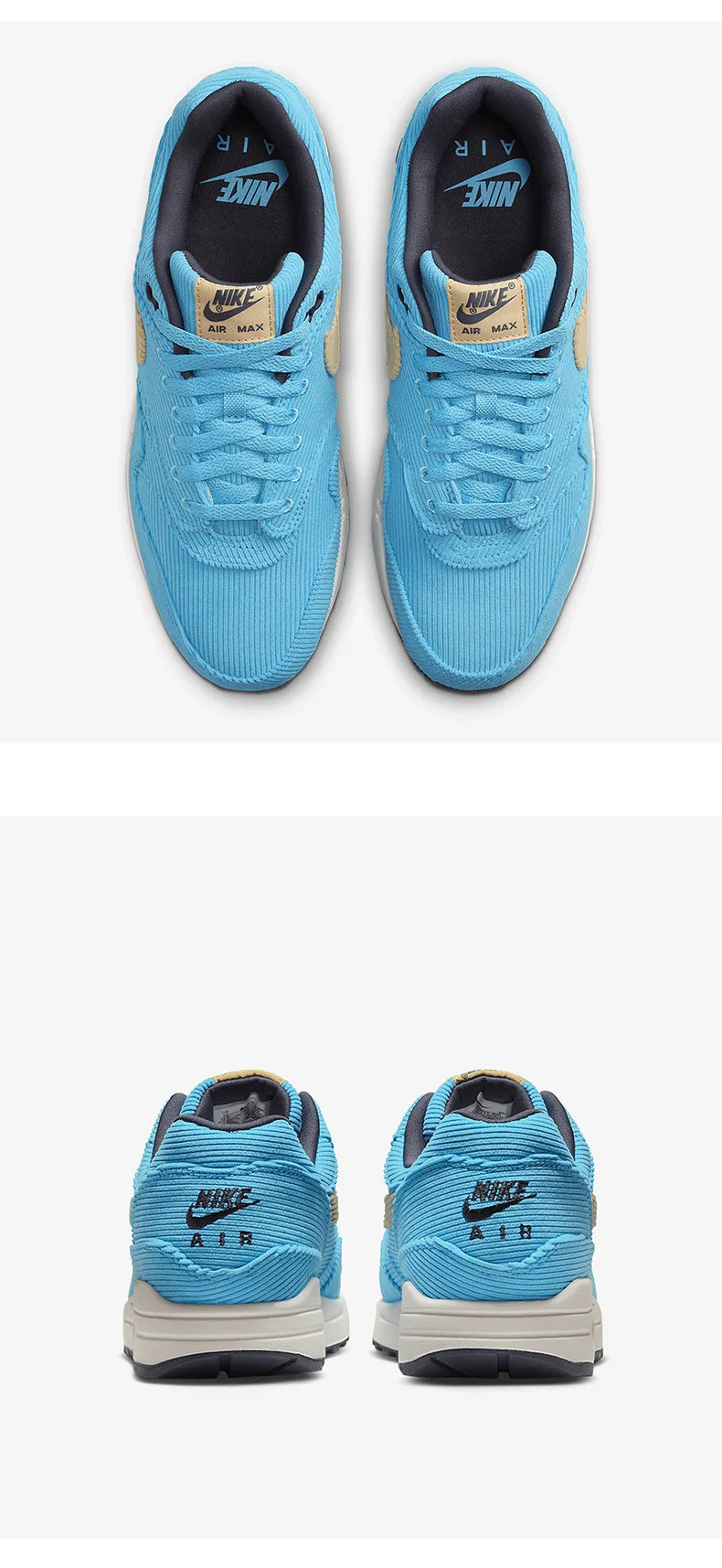 Nike official genuine Air Max 1 low-top air cushion men's and women's sports casual shoes FB8915-400