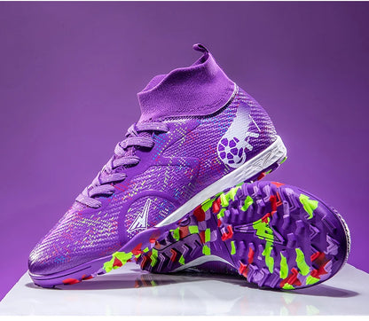 New Men Football Boots Training Soccer Shoes Breathable Grass Cleats Match Long Spikes Indoor Sneakers Ultralight Drop Shipping