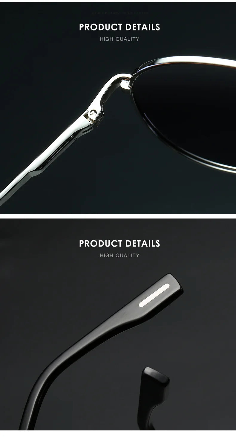 LIOUMO Hochwertige Piloten-Sonnenbrille für Herren, polarisierte Autofahrerbrille für Damen, modische Pilotenbrille, blendfreie Sonnenbrille für Herren