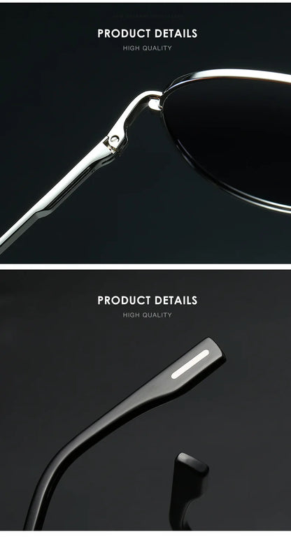 LIOUMO Hochwertige Piloten-Sonnenbrille für Herren, polarisierte Autofahrerbrille für Damen, modische Pilotenbrille, blendfreie Sonnenbrille für Herren
