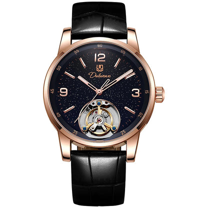 Reloj tourbillon para hombre, deportivo, automático, mecánico y resistente al agua. Reloj de pulsera de lujo de una marca de alta gama