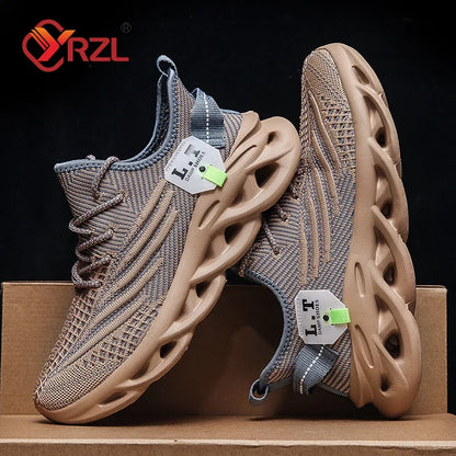 YRZL Herren-Sportschuhe zum Laufen, schwarze Jogging-Schuhe, lässige Outdoor-Sneaker aus atmungsaktivem Mesh, Damen, leicht, stoßdämpfend, schwarze Tennisschuhe