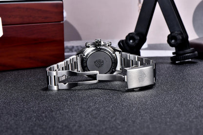 Montres pour hommes Rolls Timi Panda – Chronographe à quartz, modèle de luxe, verre saphir avec traitement antireflet, étanche, style sportif