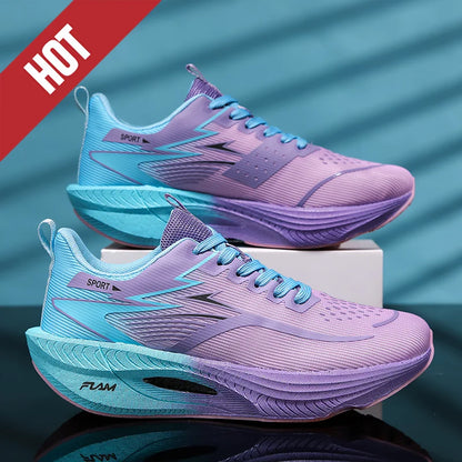 NEW Running Shoes Carbon Board Marathon Men Sports Breathable Lightweight Women's Comfortable Athletic Nonskid Sneakers Casual