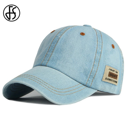 FS Brand Blaue Jeans-Kappe für Herren Sommer-Baseballkappen Luxus-Damen-Designer-Kappe Streetwear-Trucker-Cap Gorras Para Hombre