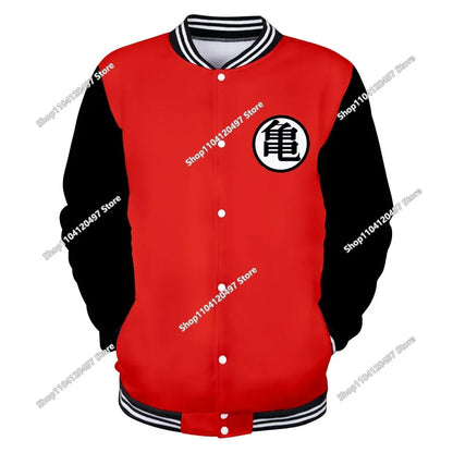 Uniforme da baseball streetwear Dragon Ball per uomo e donna, costume Son Goku per adulti, giacca primaverile e autunnale, cardigan, felpa, idea regalo