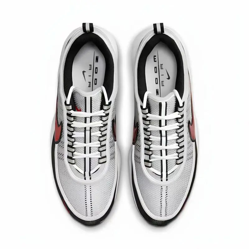 Chaussures de course Nike Zoom Spiridon, confortables, à tige basse, en mesh, pour les trajets quotidiens en ville, pour hommes, disponibles en gris, noir et rouge, modèle HF9117-001.
