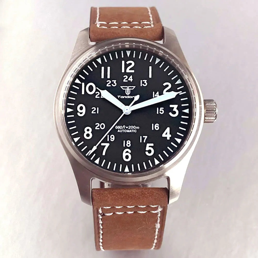 39mm Pilot Aviator Diving Watches Miyota8215 Automatic Mechanical Watch for Men 20BAR Waterproof Sapphire Crystal 316L Steel