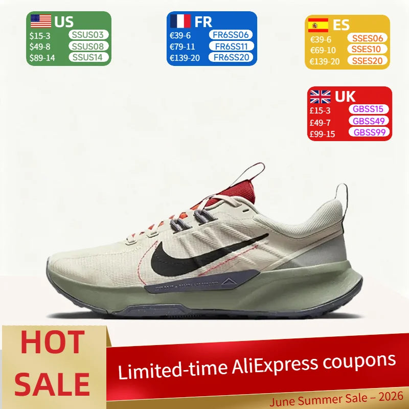 Nike Juniper Trail 2: Stylish, Comfortable, Cushioned, and Slip-Resistant Trail Running Shoes for Men – Gray/Green DM0822-102