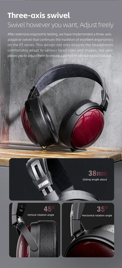 FiiO FT13 Audiophile Closed-Back Headphones Hi-Res Audio Wired HiFi Headphone