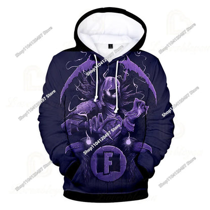 Game Fortnite Hoodies Teenager Boys Hoodie Kids Sweatshirts Cartoon Leisure Outerwear Children Cosplay Pullovers Streetwear Gift