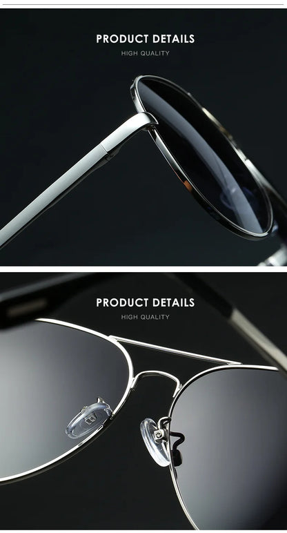 LIOUMO Hochwertige Piloten-Sonnenbrille für Herren, polarisierte Autofahrerbrille für Damen, modische Pilotenbrille, blendfreie Sonnenbrille für Herren