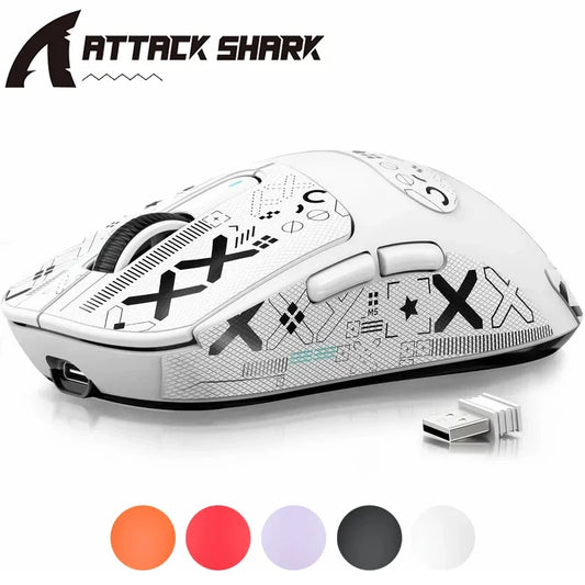ATTACK SHARK X3 Ultra-Light Wireless Mouse - Tri-Mode 2.4G/BT/Wired, PAW3395 26000DPI, 55g, Macro, for Gaming/Xbox/PS/PC/Mac