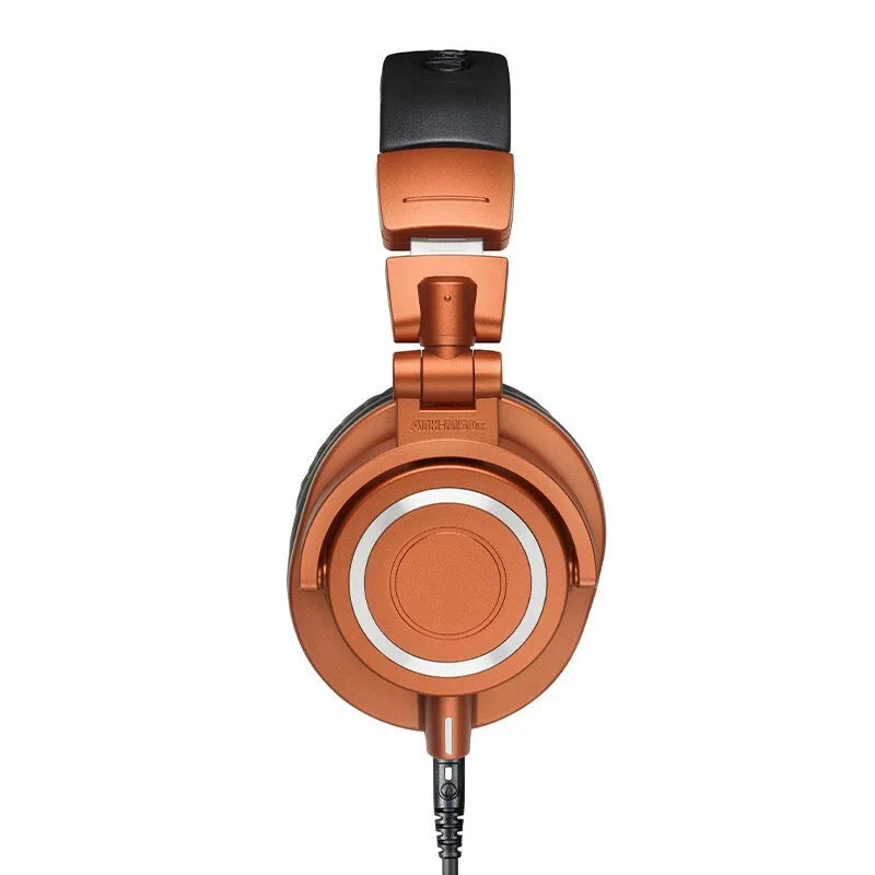 M50X HIFI Audio Headphones Professional Fully Enclosed Foldable Monitoring earphones Game Music Headset orange colour qualified