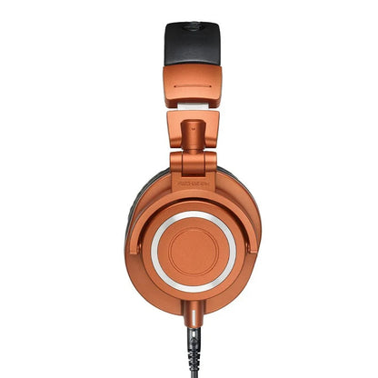 M50X HIFI Audio Headphones Professional Fully Enclosed Foldable Monitoring earphones Game Music Headset orange colour qualified