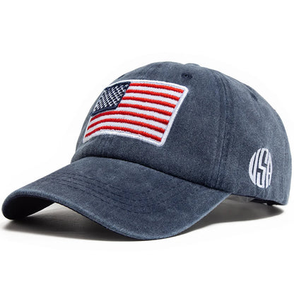 USA-Flagge Herren-Baseballkappe Retro-Stickerei Gewaschene Baumwolle Dad Hats Mode Damen Hip-Hop-Kappen Sommer Outdoor-Sonnenvisier-Hut