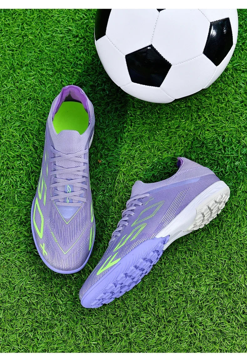 Nouvelles chaussures de football pour hommes, chaussures de match, crampons pour terrain en gazon, baskets de haute qualité, chaussures de futsal pour intérieur, chaussures montantes antidérapantes pour extérieur, meilleu