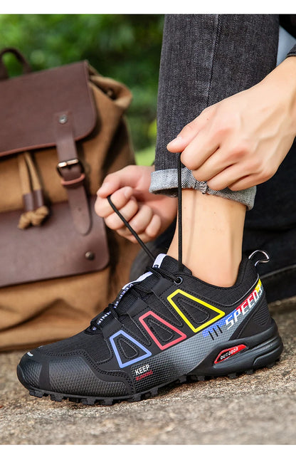 Men Waterproof Hiking Shoes Non-Slip Hunting Boots Outdoor Tactical Training Sports Shoes Men Walking Hiking Travel Shoes