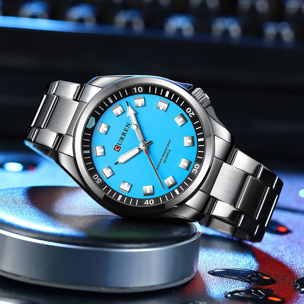 CURREN Fashion Men Watch Top Brand Luxury Waterproof Sport Mens Watches Stainless steel Automatic Date Military Wristwatch