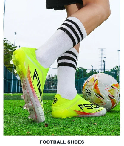 New Men Soccer Shoes Match Football Boots Non-Slip Boys High-quality Outdoor Sneakers Grass Cleats Hot-selling High-top Light