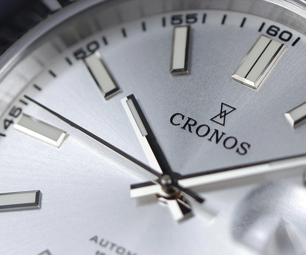 Cronos DateJ Luxury Men Watch Stainless Steel 5 Links Bracelet PT5000 Miyota 9015 100m Water Resistant Sapphire L6046M