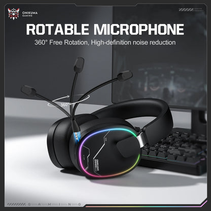 ONIKUMA Gt808 45dB Active Noise Canceling Wireless Headset | Hi-Res Audio, 1200mAh Battery 2.4GHz, Bluetooth, Wired