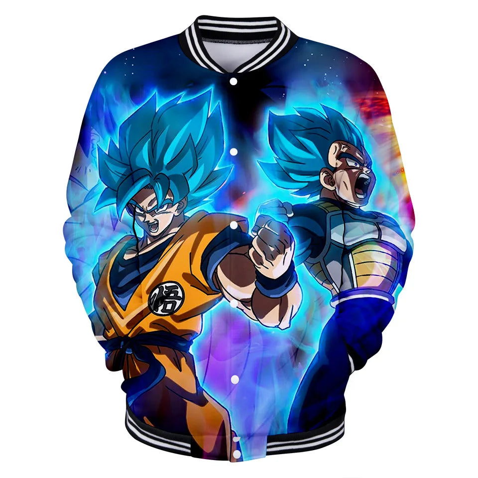 Uniforme da baseball streetwear Dragon Ball per uomo e donna, costume Son Goku per adulti, giacca primaverile e autunnale, cardigan, felpa, idea regalo