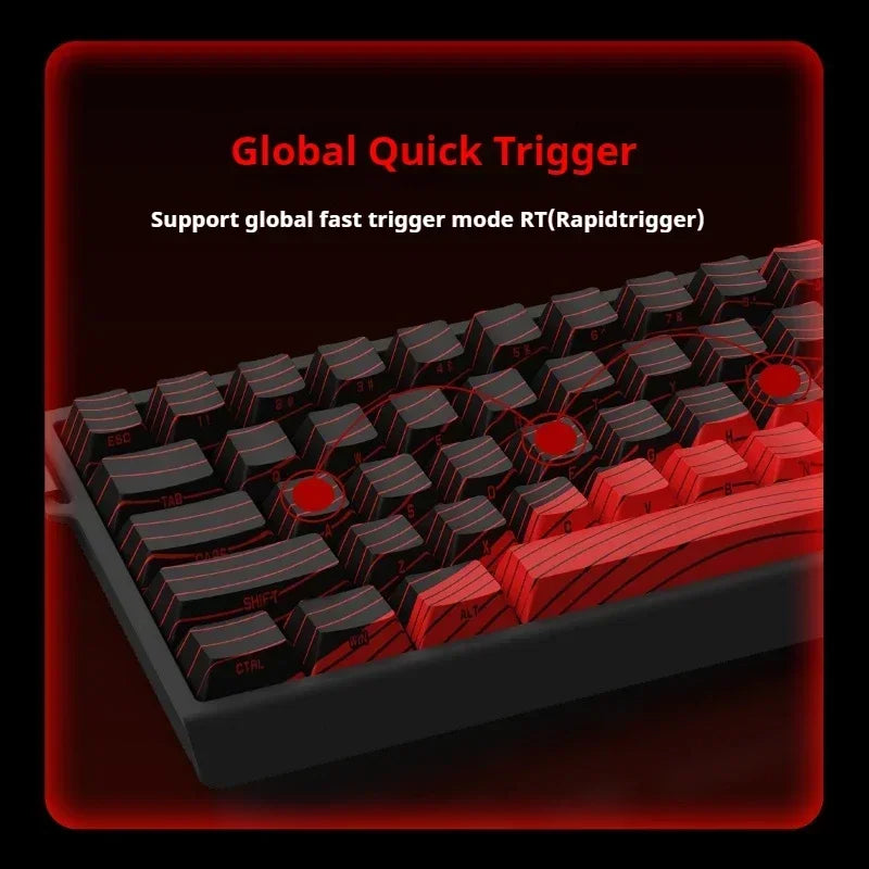 FGG MAD60 Gaming RGB Magnetic Axis Keyboard Game Dedicated Full Key Hot Swap Quick Response Entry Level Custom Gaming Keyboard