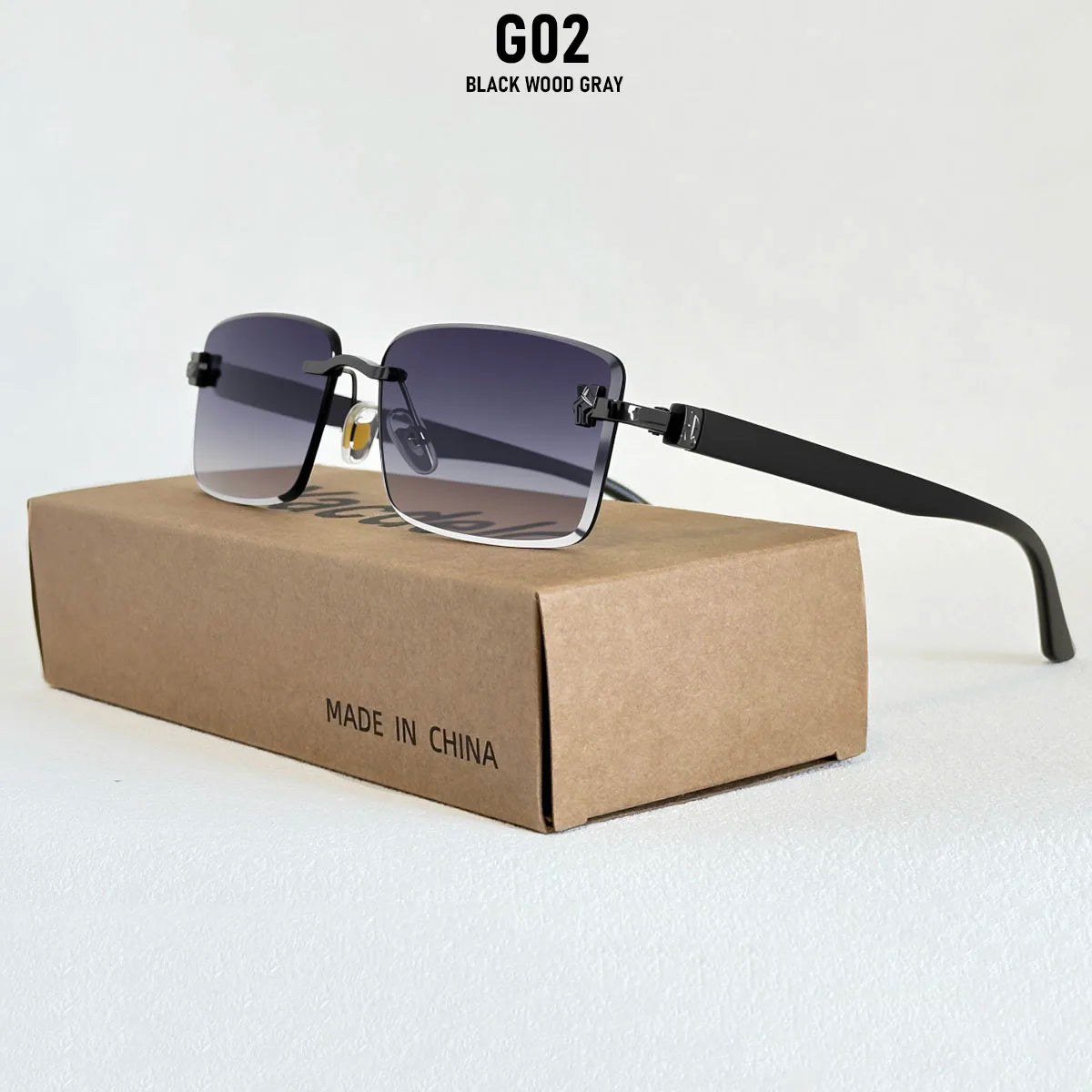 Square Sunglasses Women Luxe 2026 Rimless Sunglass Men Wooden Fashion Glasses Vintage Dropshipping Gafas De Sol Hombre Zonnebril