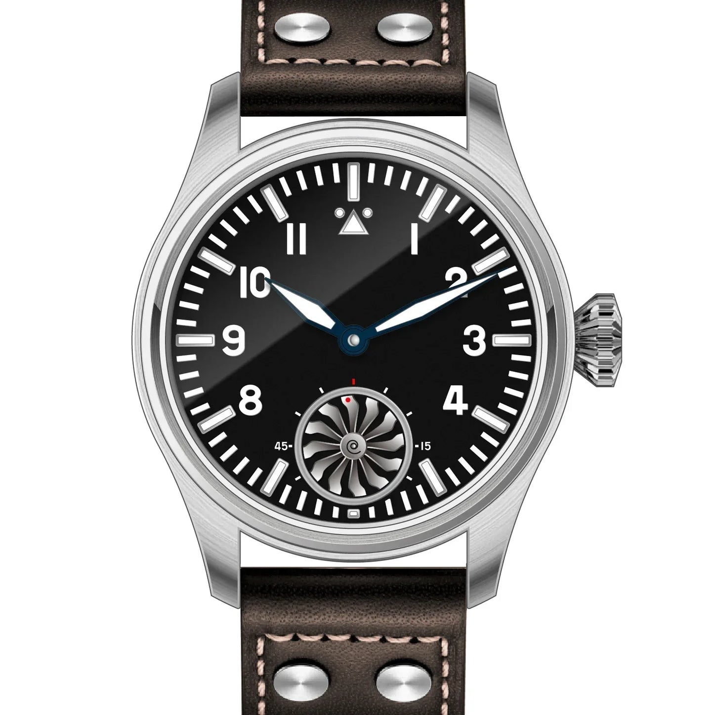Reloj mecánico para hombre Hruodland 2025 nuevo, Seagull ST3620, piloto retro 43MM, luminiscencia Bgw-9, cristal de zafiro, turbina